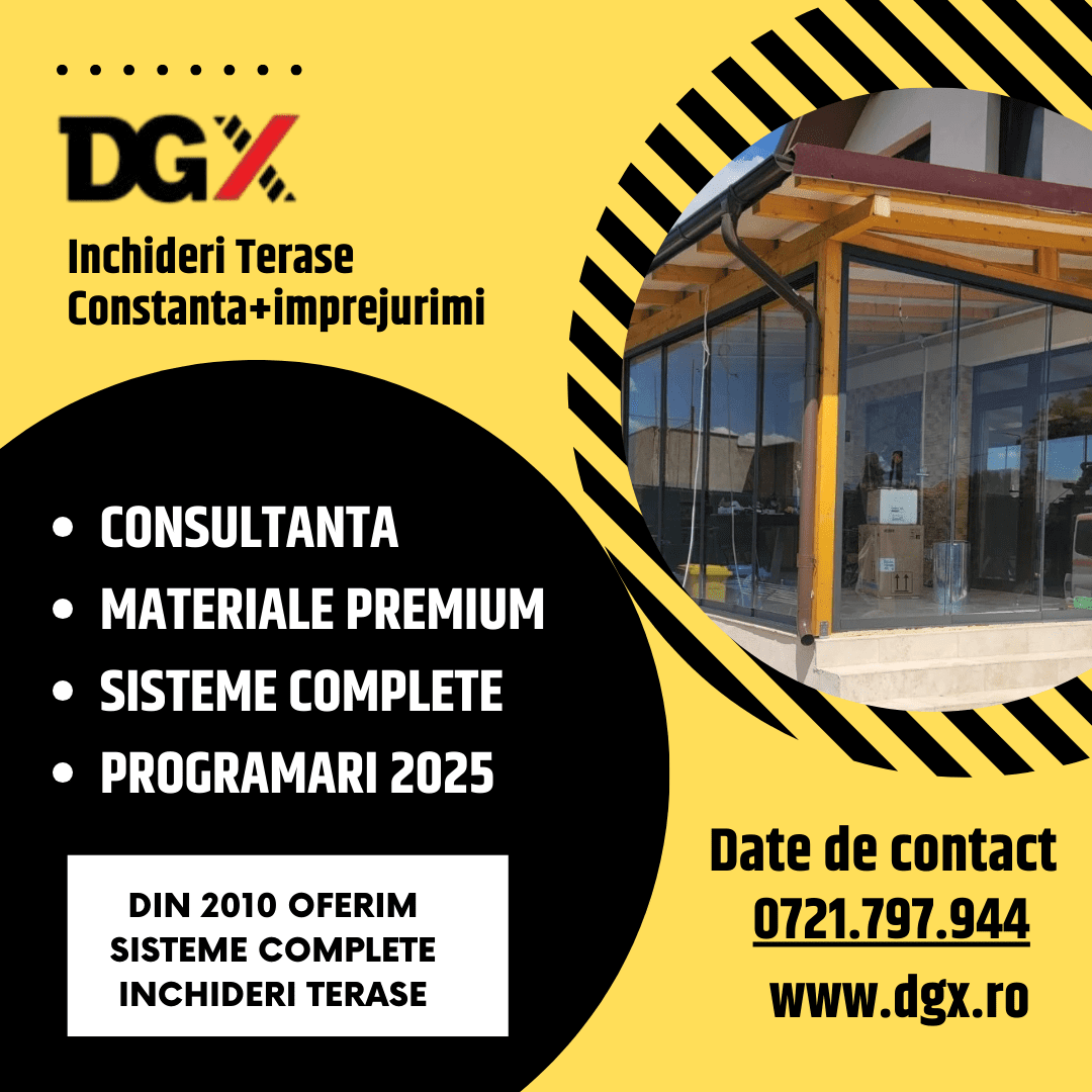 Reclamă închideri terase DGX